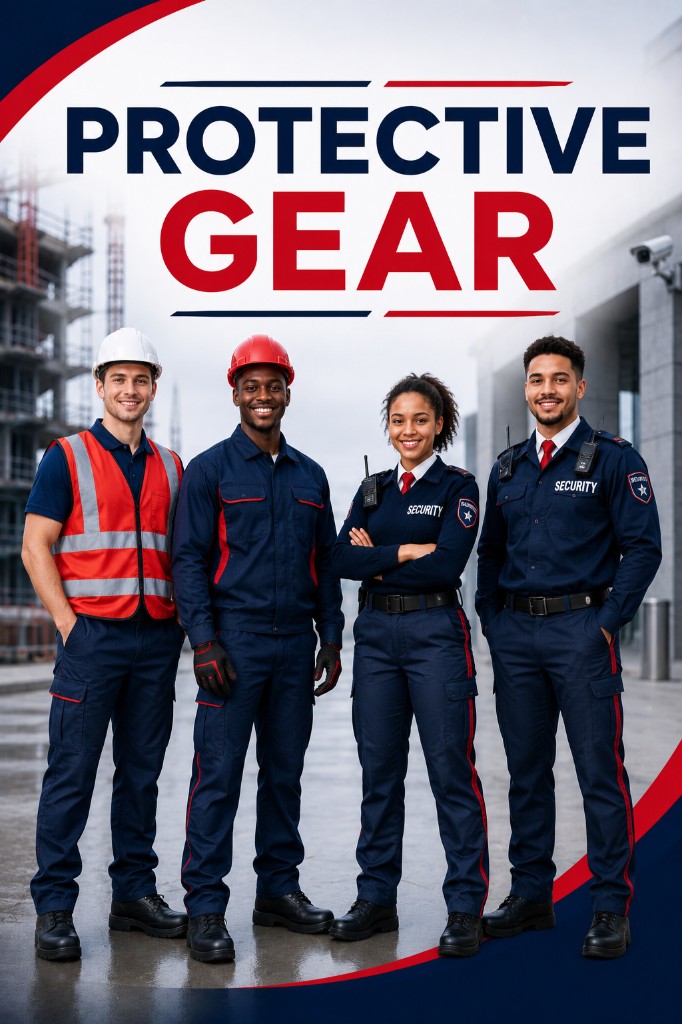 Protective Gear — safety vests, workwear, and security uniforms