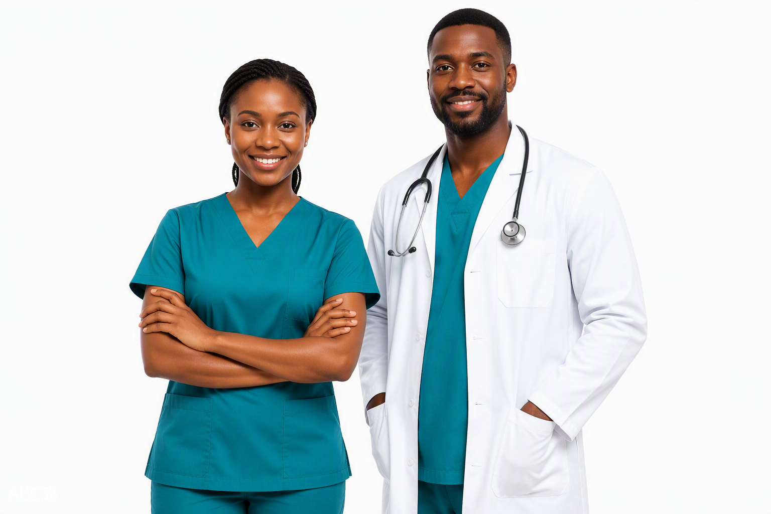 Healthcare professional in Animet scrubs